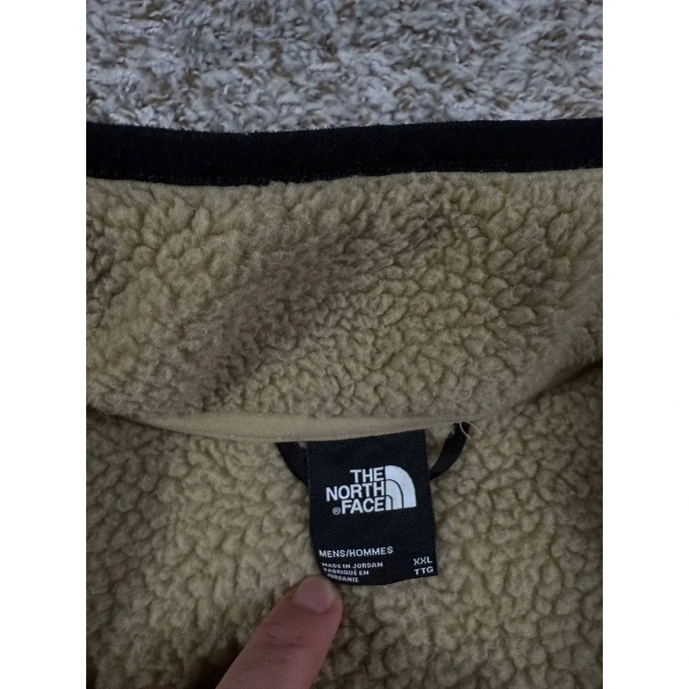 The North Face Peak Fleece Sherpa Full Zip Jacket Beige Men's Size 2XL